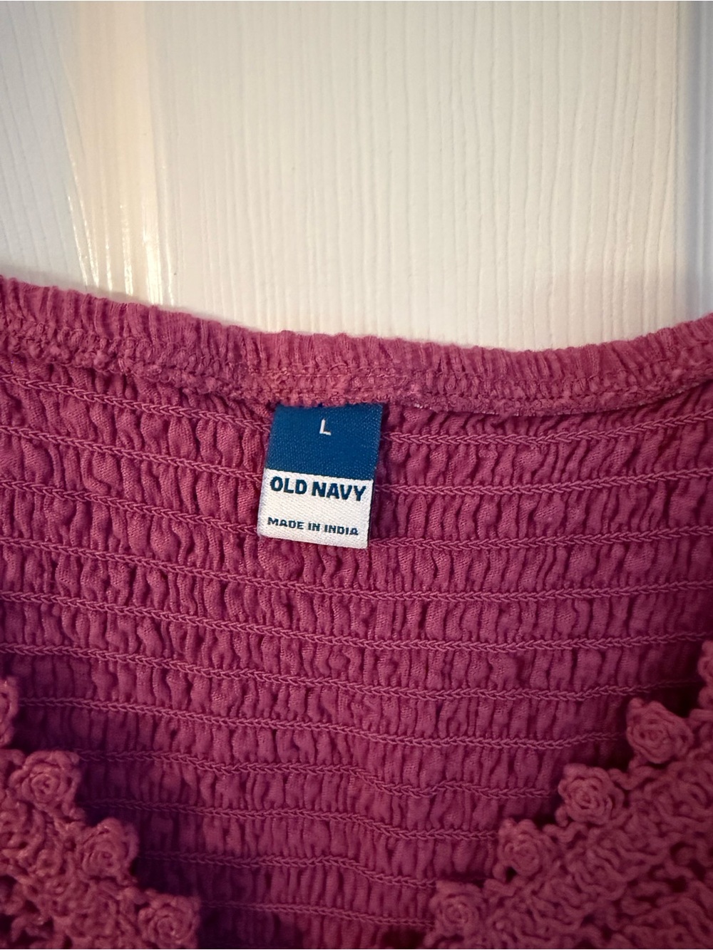 Old Navy Crochet Knit Spaghetti Tank - Raspberry - Picture 3 of 3